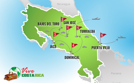 Circuito Costa Rica | Mapa luna de Miel